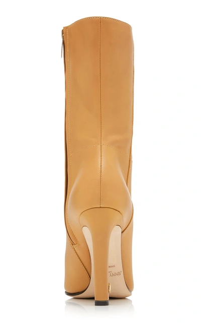 Shop Jimmy Choo Merle Leather Boots In Brown