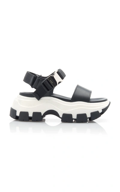 Prada Chunky Flatform Sandals In Black | ModeSens
