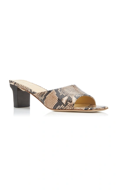 Shop Aeyde Katti Snake-effect Leather Sandals In Animal