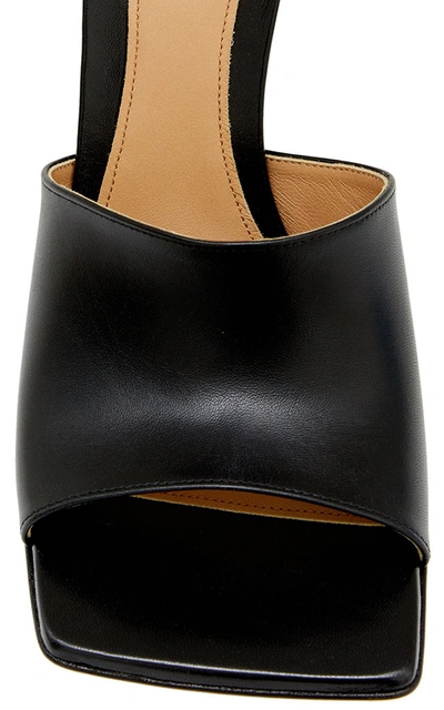 Bottega Veneta Stretch Patent Leather Slide Sandals In Black