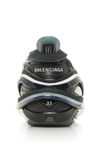 Shop Balenciaga Tyrex Mesh-detailed Rubber Sneakers In Black/white