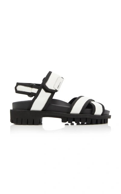 Shop Ganni Scuba Sandals In White