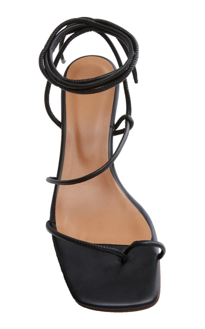 Shop Loq Roma Leather Sandals In Black