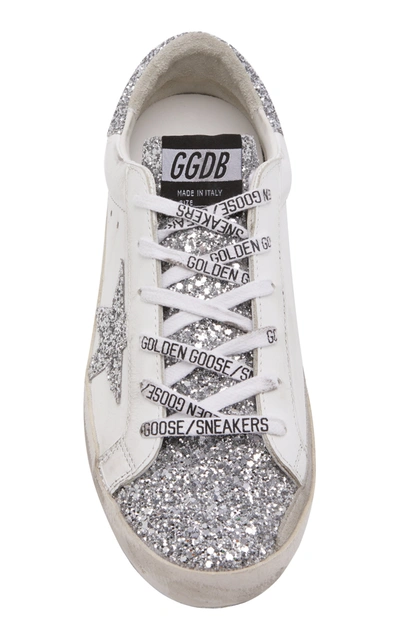Shop Golden Goose Superstar Glitter-embellished Leather Sneakers In Multi
