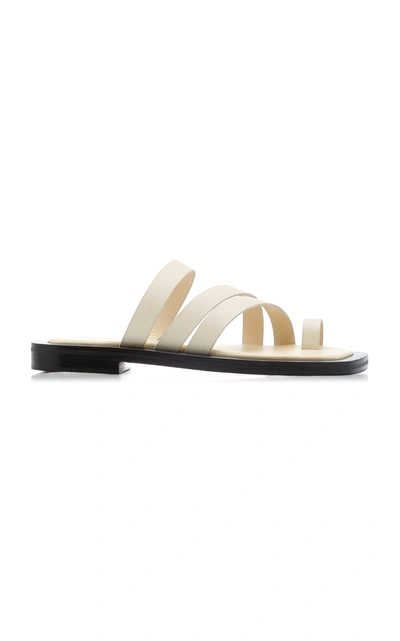 Shop A.emery Women's Liam Leather Sandals In White