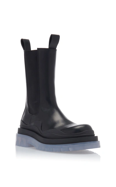 Bottega Veneta 55mm Tire Leather Beatle Boots In Black