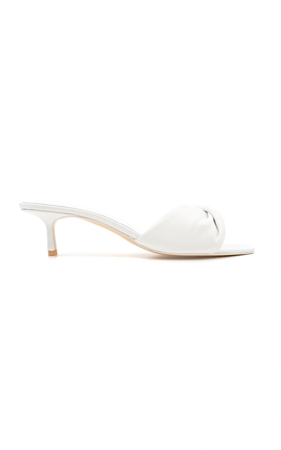 Shop Studio Amelia Twist Leather Sandals In White