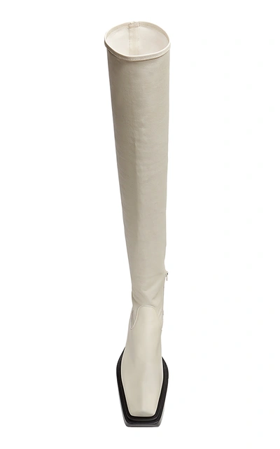 Shop Bottega Veneta Women's The Lean Over-the-knee Boots In White