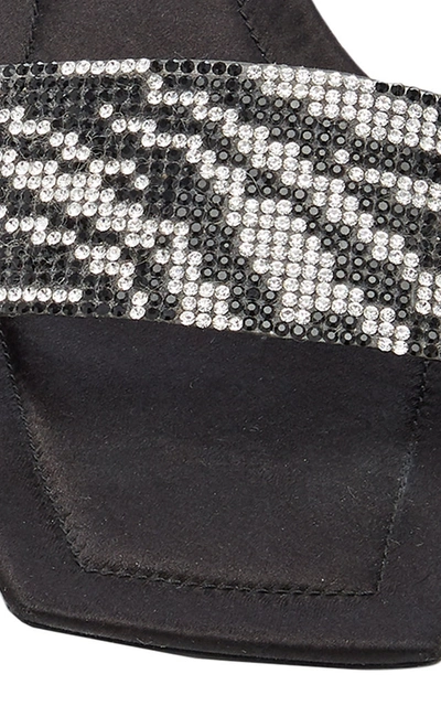 Shop Alexander Wang Women's Jessie Leopard-print Crystal-embellished Leather Sandals In Black/white