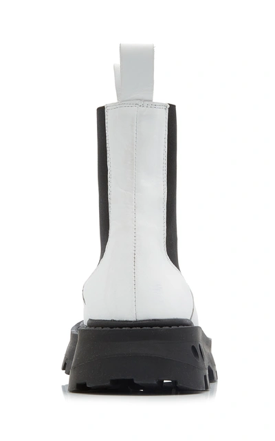 Shop Simon Miller Scrambler Leather Ankle Boots In White