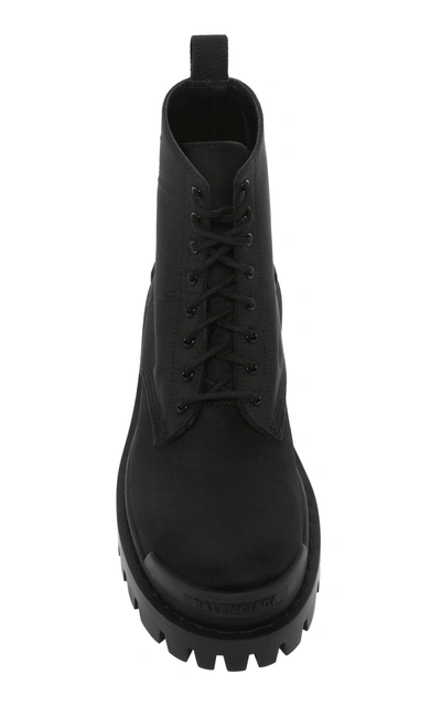 Shop Balenciaga Women's Strike Nylon Ankle Boots In Black
