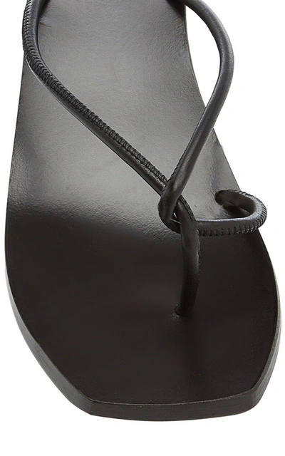 Shop Atp Atelier Panza Leather Sandals In Black