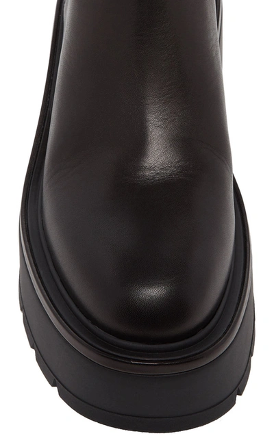Shop Valentino Garavani Uniqueform Leather Boots In Black