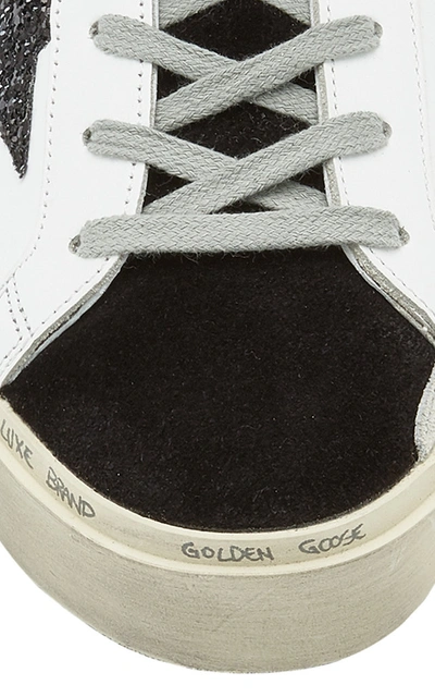 Shop Golden Goose Women's Hi-star Leather Sneakers In Black,white