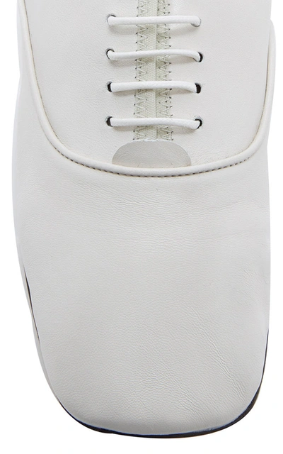 Shop Loewe Women's Leather Oxford Shoes In White