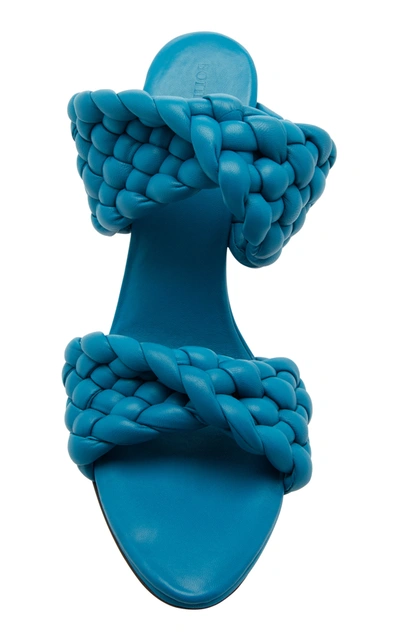 Shop Bottega Veneta Women's Curve Sandals In Blue,neutral