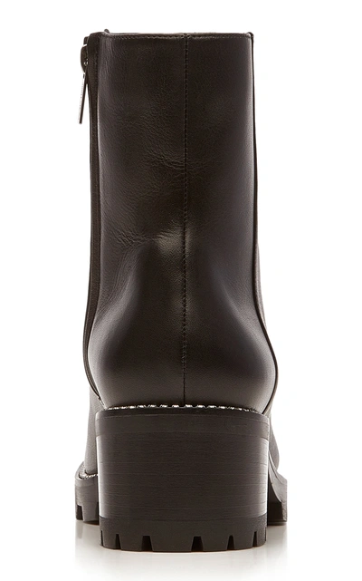 Shop Jimmy Choo Mava Embellished Leather Ankle Boots In Black