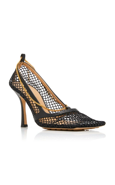 Shop Bottega Veneta Stretch Pumps In Black