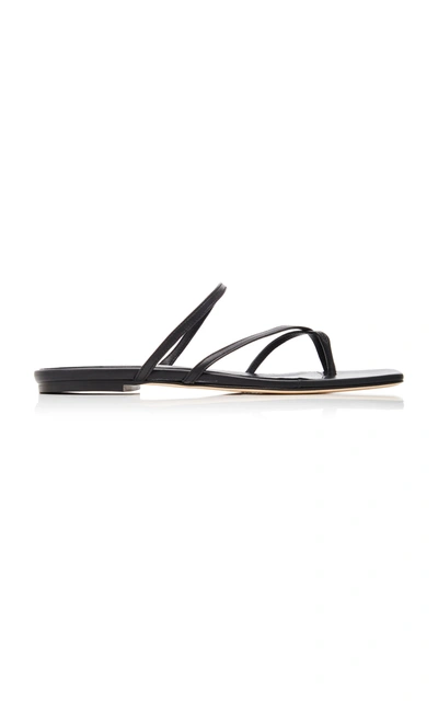 Shop Aeyde Marina Leather Sandals In Black