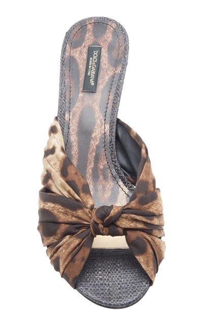 Shop Dolce & Gabbana Printed Twill Sandals In Animal