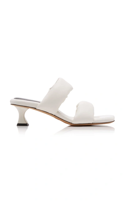 Shop Proenza Schouler Women's Padded Leather Sandals In White,black