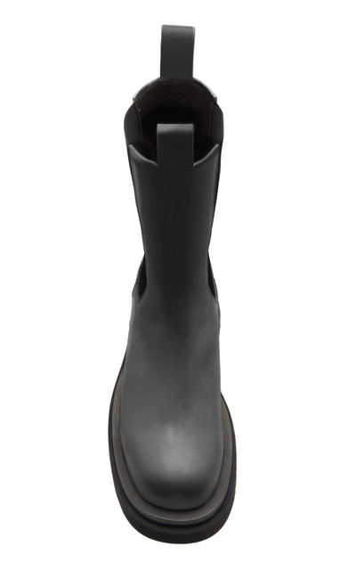 Bottega Veneta Chelsea Leather Ankle Boots In Black