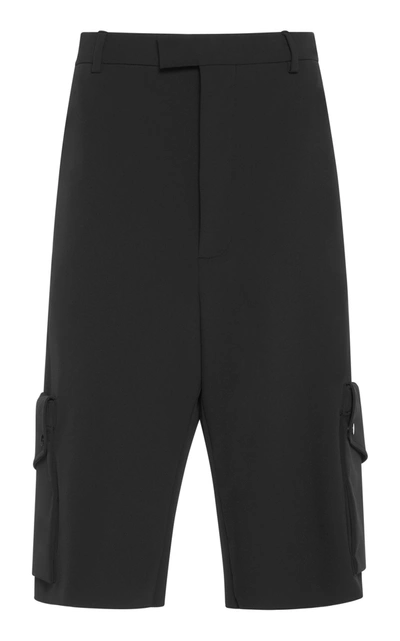 Shop Bottega Veneta Tech-gabardine Cargo Shorts In Black