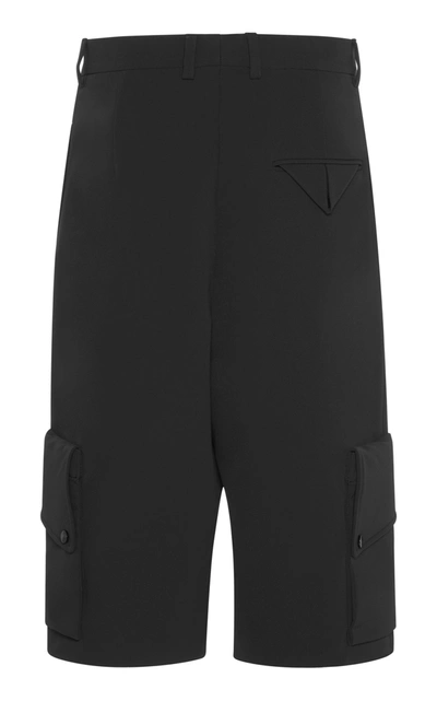 Shop Bottega Veneta Tech-gabardine Cargo Shorts In Black