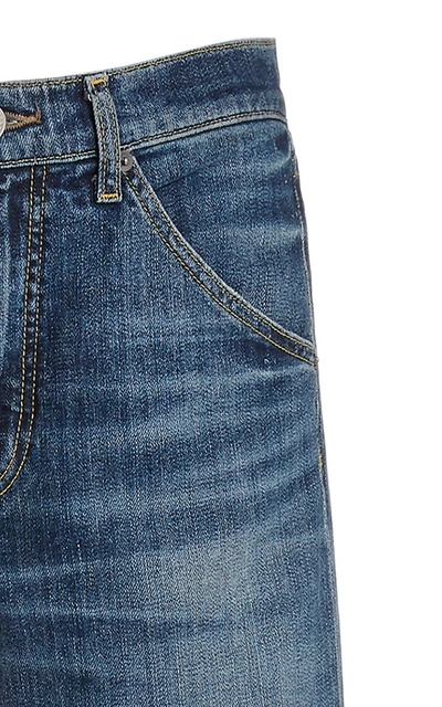 Shop Nili Lotan Women's Celia Stretch Mid-rise Flared-leg Jeans In Medium Wash,dark Wash