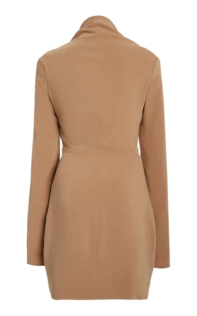 Nanushka Women's Maria Jersey Mini Dress In Brown