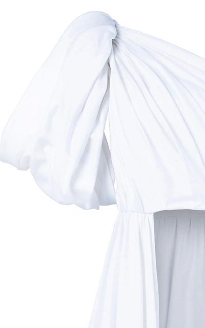 Shop Leal Daccarett Women's Allia Asymmetric Cotton-blend Dress In Neutral