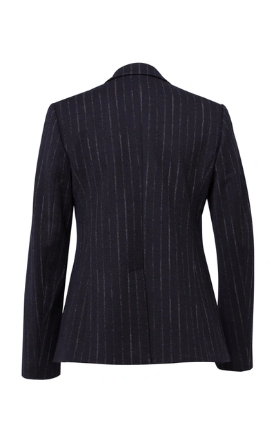 Shop Dorothee Schumacher Women's Classic Twist Pinstripe Wool-blend Blazer In Stripe
