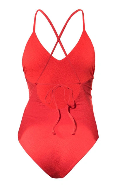 Shop Mara Hoffman Women's Emma One-piece Swimsuit In Red