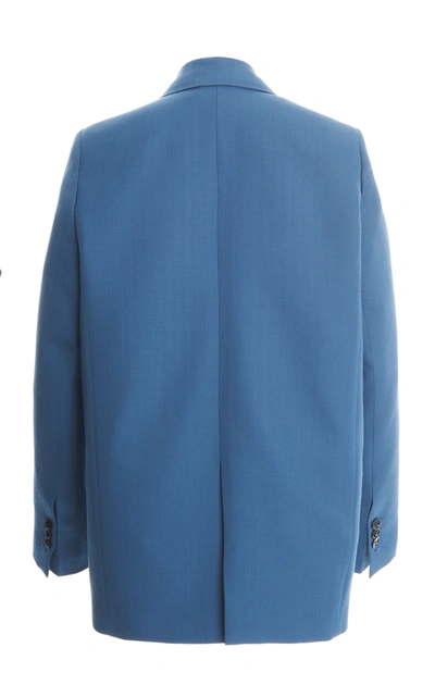 Shop Acne Studios Janny Double-breasted Twill Blazer In Blue