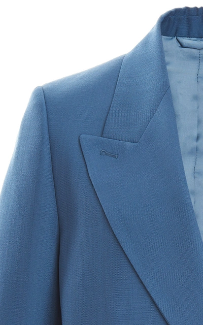 Shop Acne Studios Janny Double-breasted Twill Blazer In Blue