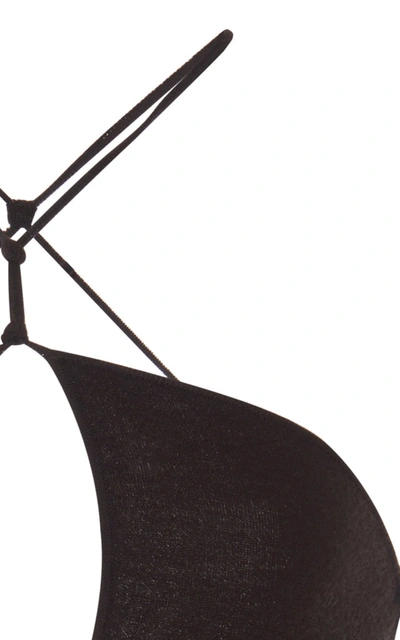 Bottega Veneta Twist-neck Cashmere-blend Bodysuit In Black