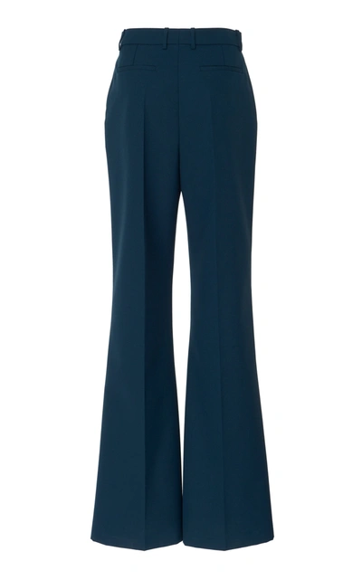 Shop Joseph Tambi Wool-twill Flared Pants In Blue