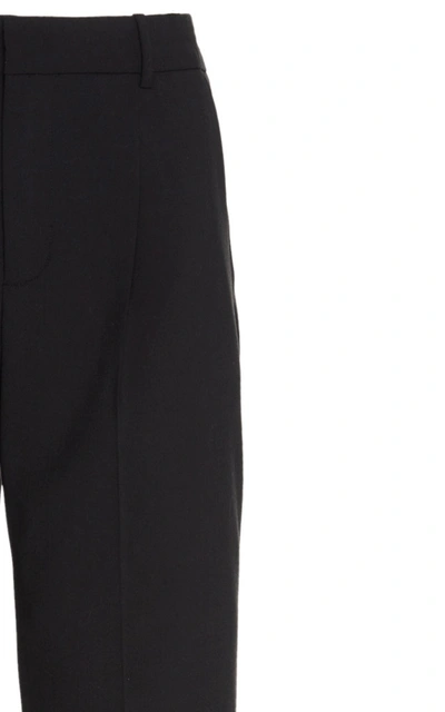 Shop Area Crystal-embellished Straight-leg Trousers In Black