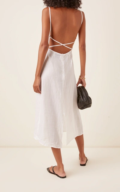 Shop Anemone Women's Ramie Slip Dress In White