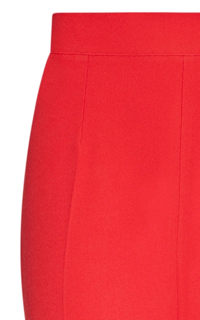 Shop Safiyaa Women's Halluana Stretch-crepe Flare-leg Trousers In Red