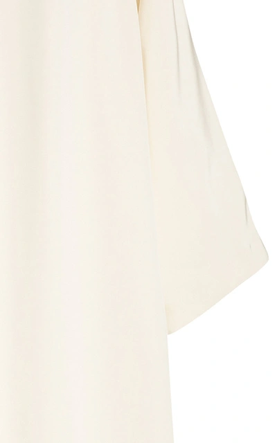 Shop La Collection Apollo Silk Crepe Maxi Dress In White
