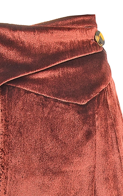 Shop Blazé Milano Women's Tã© Salt Basque Silk-satin Pants In Red