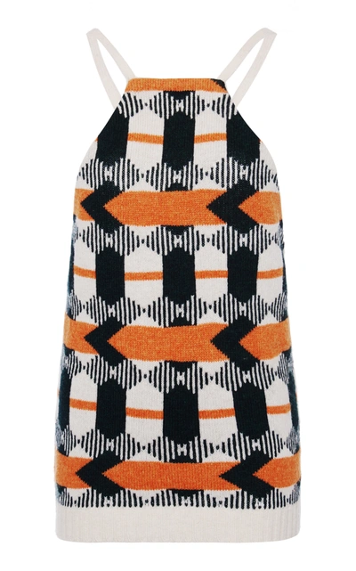 Prada Intarsia Wool Tank In Multi