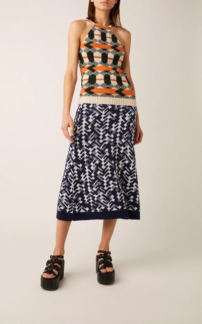 Prada Intarsia Wool Tank In Multi