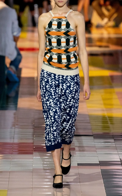 Prada Intarsia Wool Tank In Multi