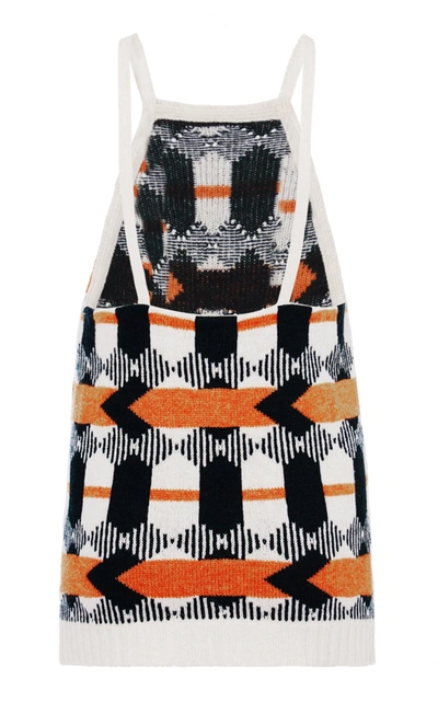 Prada Intarsia Wool Tank In Multi