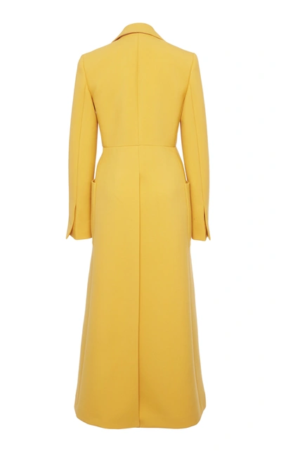 Shop Prada Double-breasted Wool Coat In Yellow