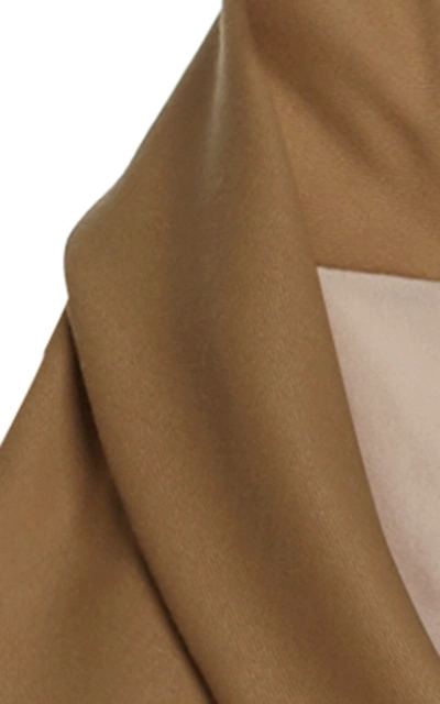 Shop Emilia Wickstead Women's Gregoria Wrap-effect Cady Jumpsuit In Brown