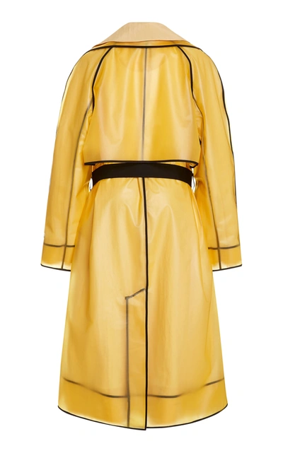 Shop Proenza Schouler White Label Women's Belted Pvc Trench Coat In Orange