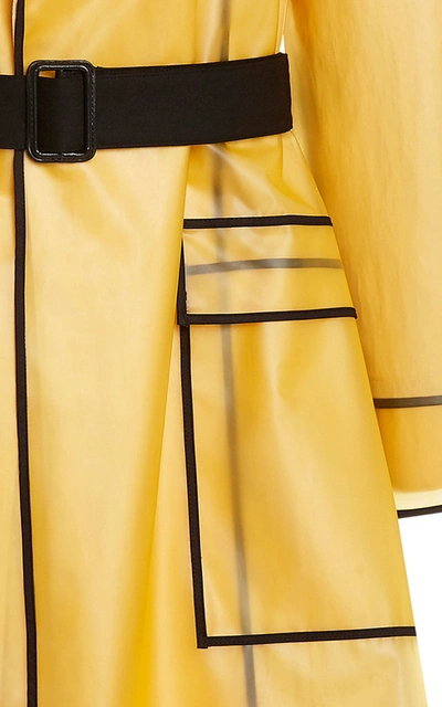 Shop Proenza Schouler White Label Women's Belted Pvc Trench Coat In Orange